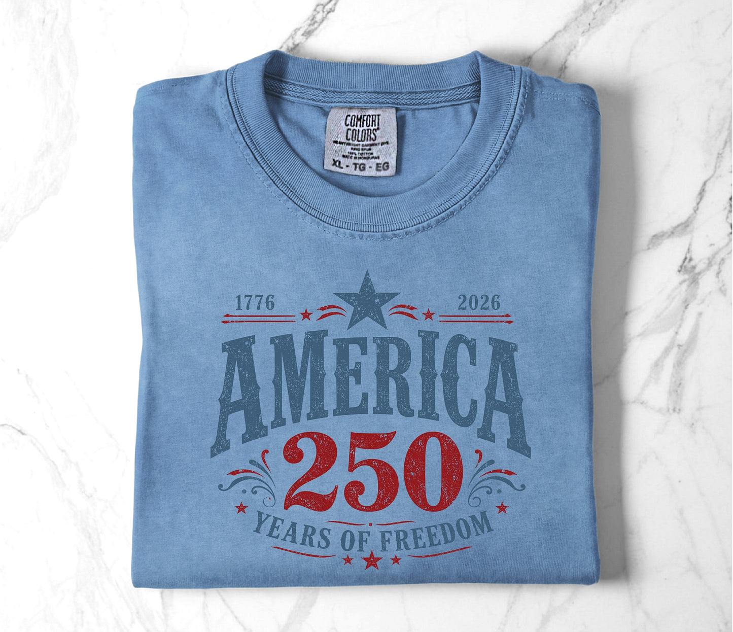 America 250 Years Unisex Garment-Dyed Heavyweight T-Shirt