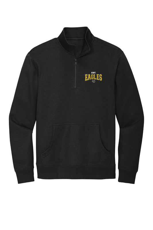 District Quarter Zip Eagles Black