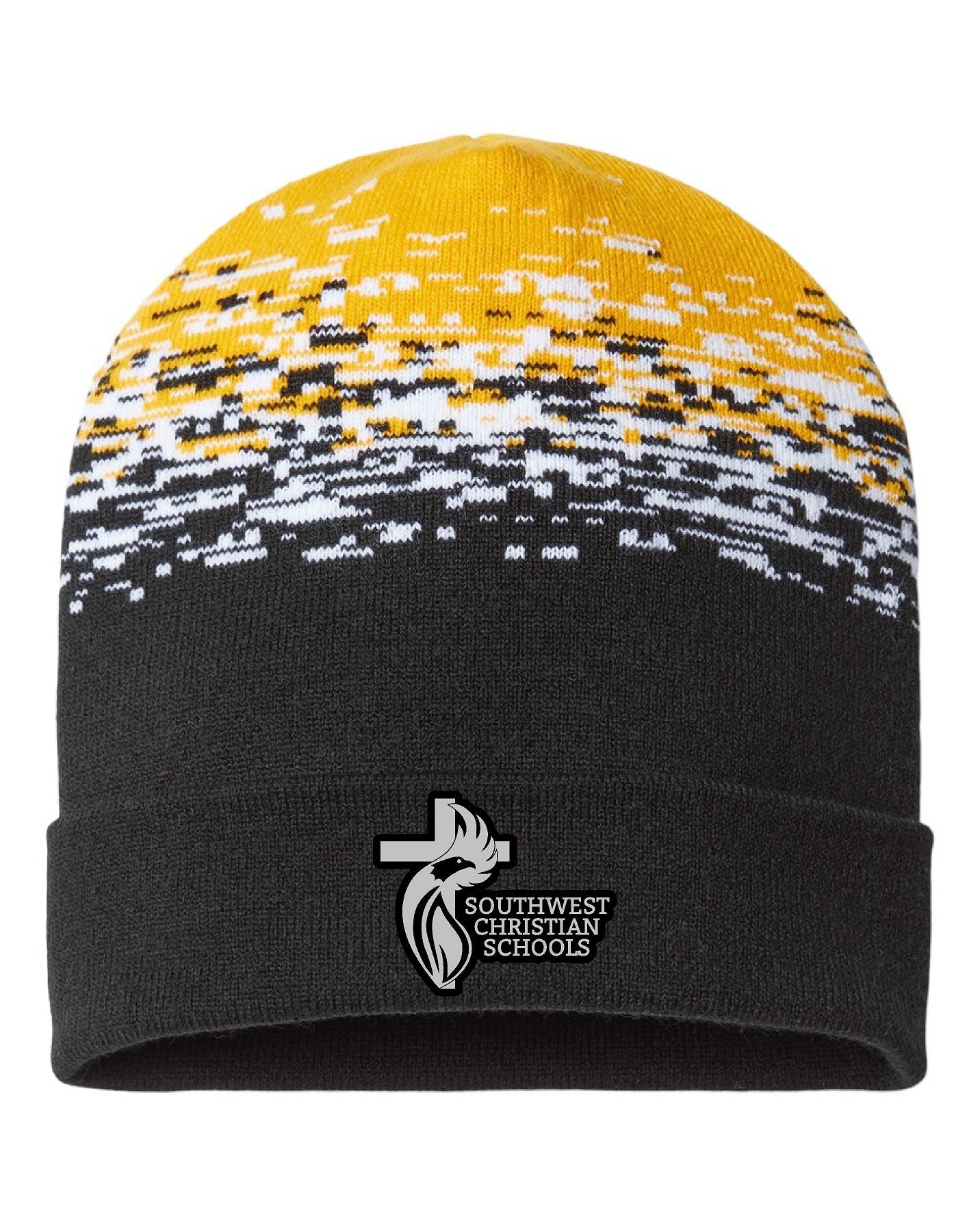 Black white and Gold beanie