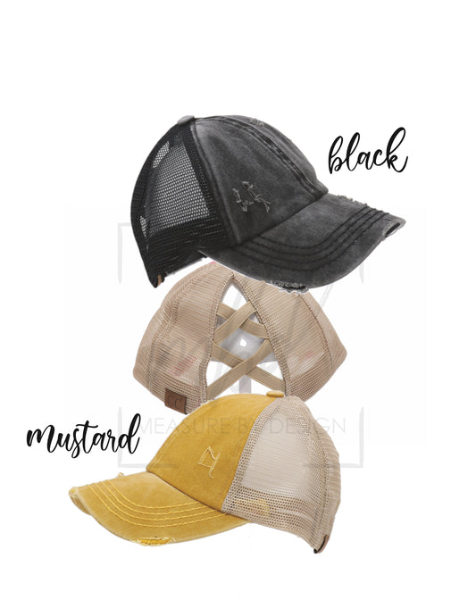 CC Cross Back Ball Caps