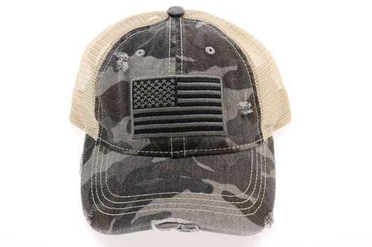 Camo FLAG Mesh Back Cap