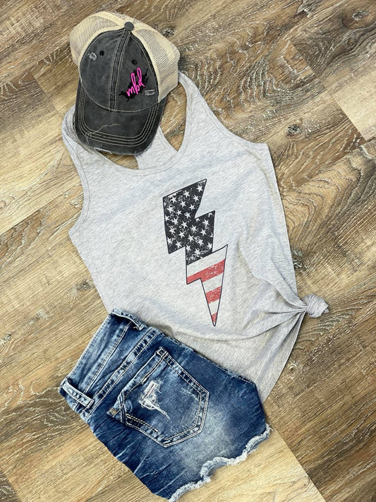 American flag Lightning bolt