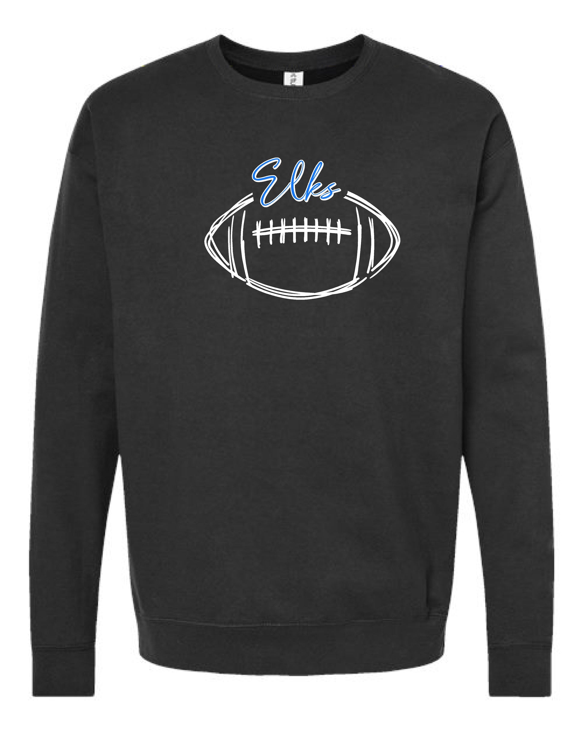 Elks Football Sweatshirt - Customized With Last Name