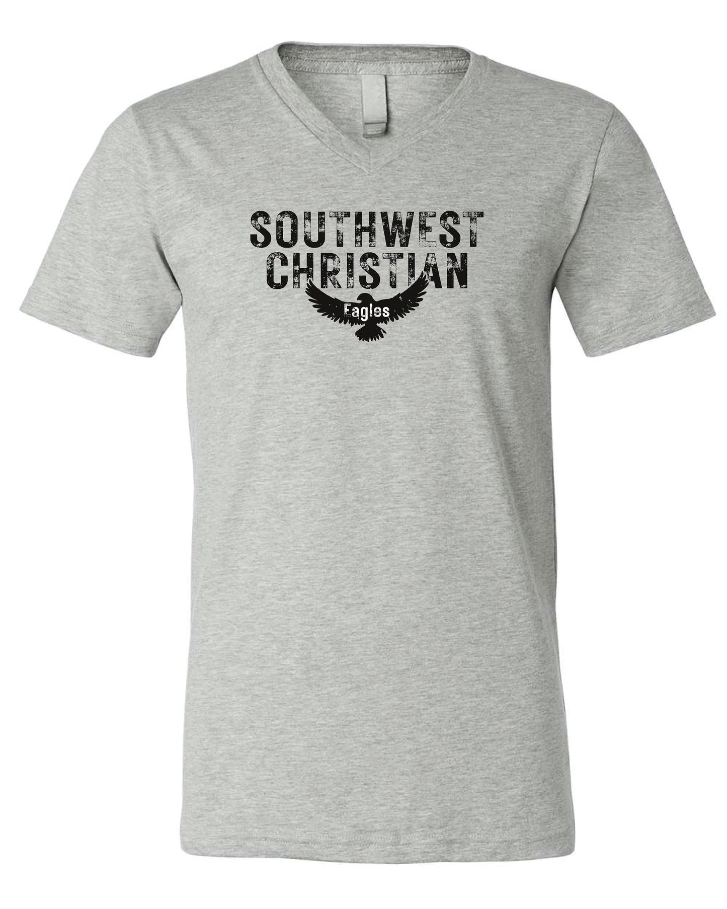 SWC Bella Canvas Unisex Heather Short Sleeve Vneck Tee