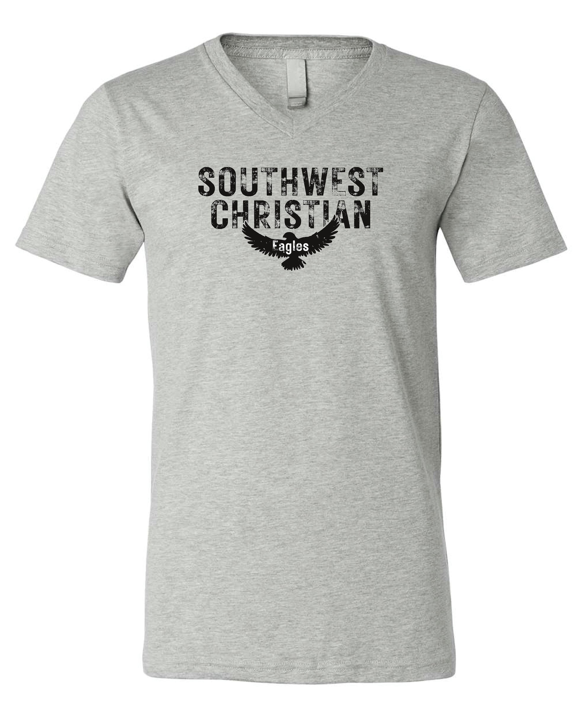 SWC Bella Canvas Unisex Heather Short Sleeve Vneck Tee