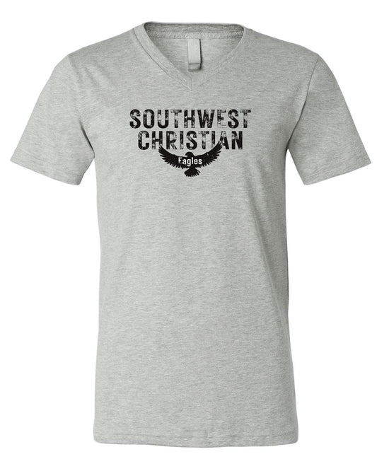 SWC Bella Canvas Unisex Heather Short Sleeve Vneck Tee