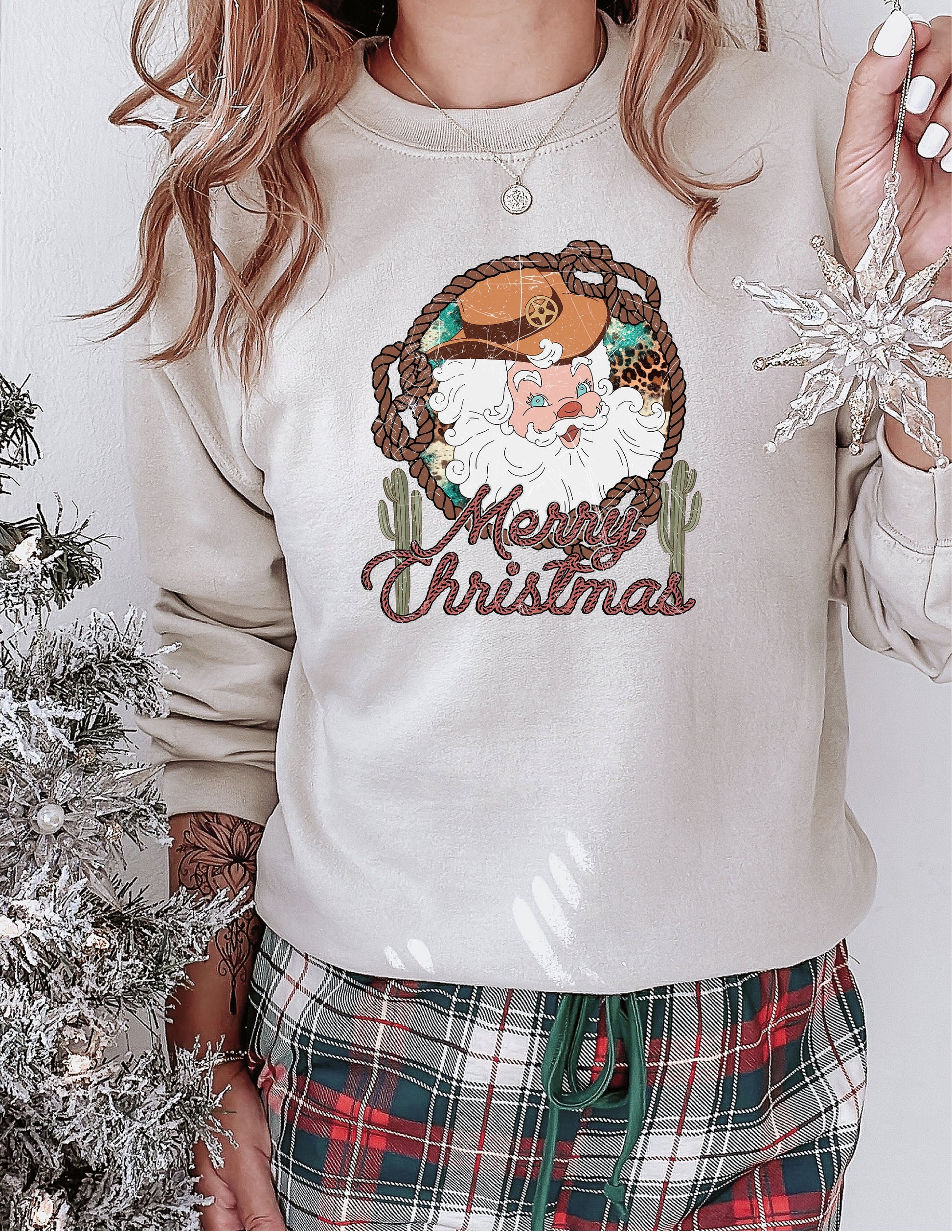 Merry Christmas Western Santa